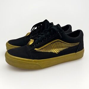 Van's HARRY POTTER Old Skool GOLD & BLACK Sneakers Size US Men's 7.5 Women's 9.0